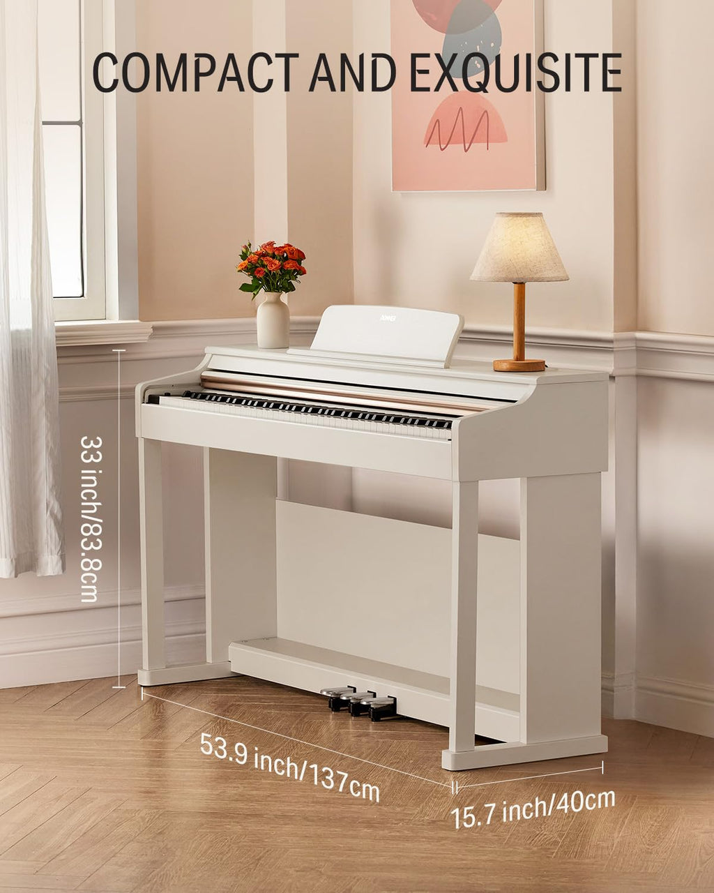 88-Key Weighted Action Digital Piano with Furniture Stand M23263