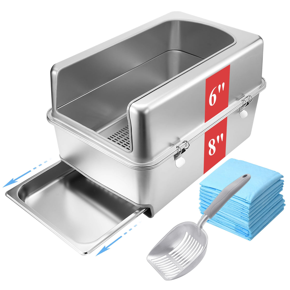 Pull-Out Sifting Cat Litter Box with Lid N747286