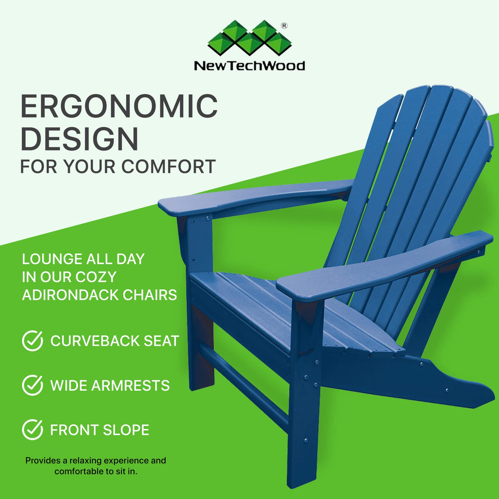 Plastic Weather Resistant Patio Adirondack Chair D6571