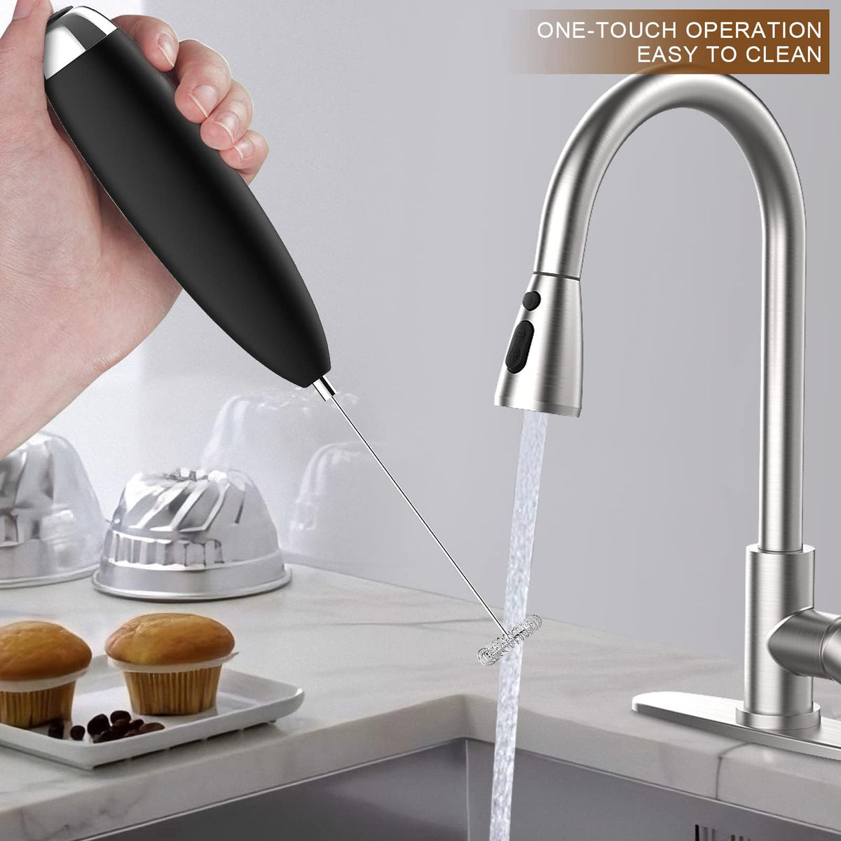 Electric Handheld Milk Frother Drink Mixer G633