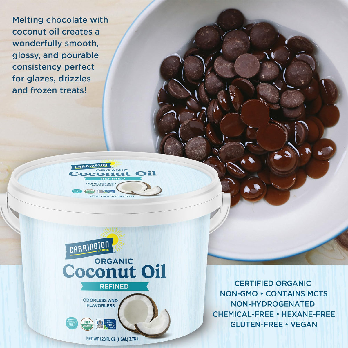 Organic Refined Coconut Oil 1 Gallon P6571