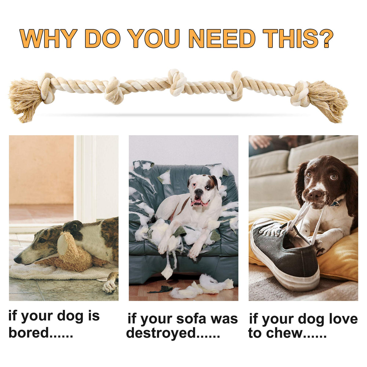 Dog Rope Toys for Aggressive Chewers Z88706
