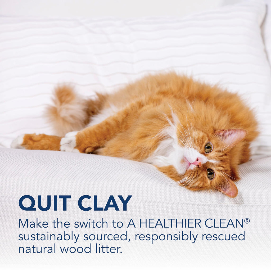 Unscented Wood Clumping Cat Litter Mini-Pellets 18.6 pounds M1505