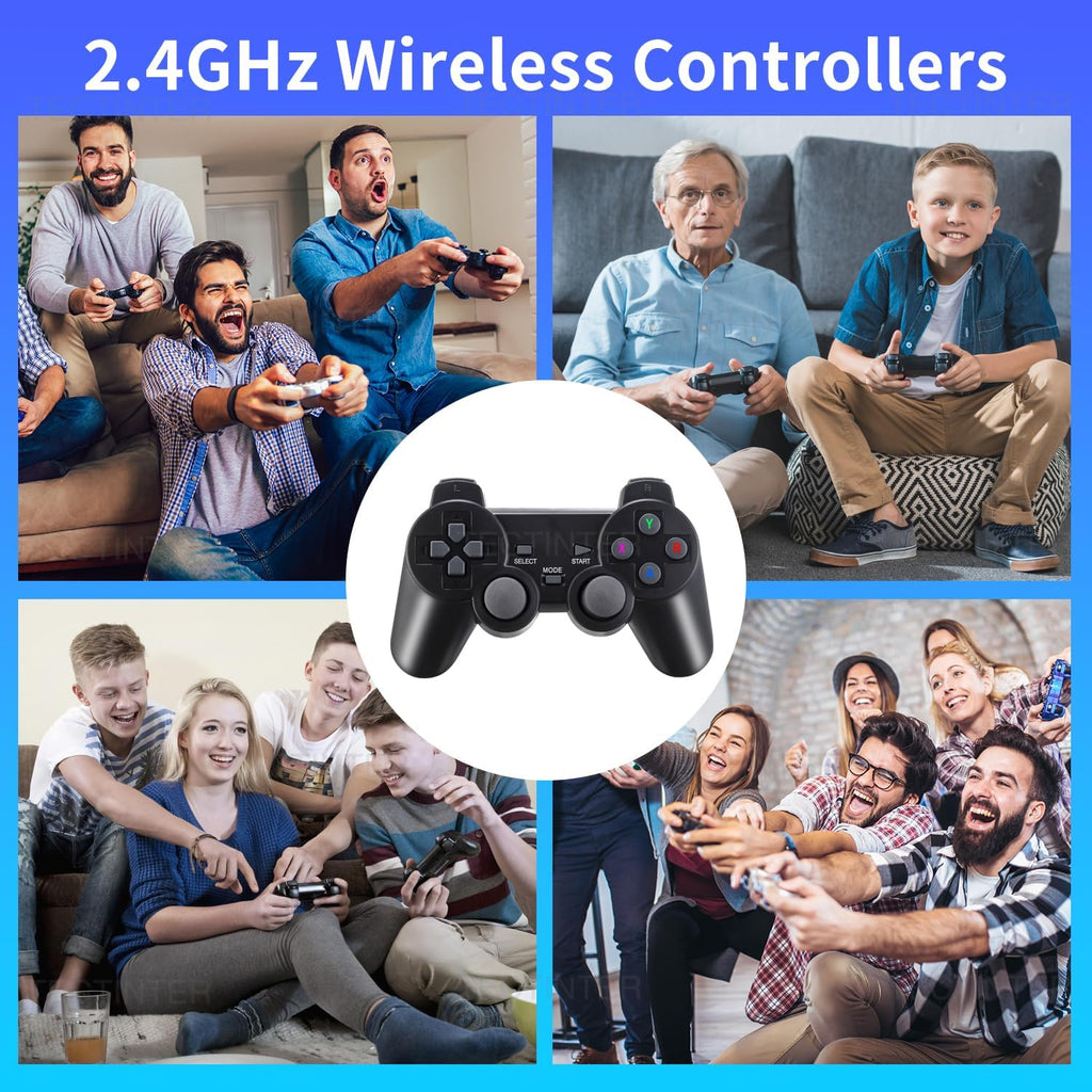 Retro Game Console Plug and Play 4K HDMI 15 Classic Emulators Dual 2.4G Wireless Controllers U113355