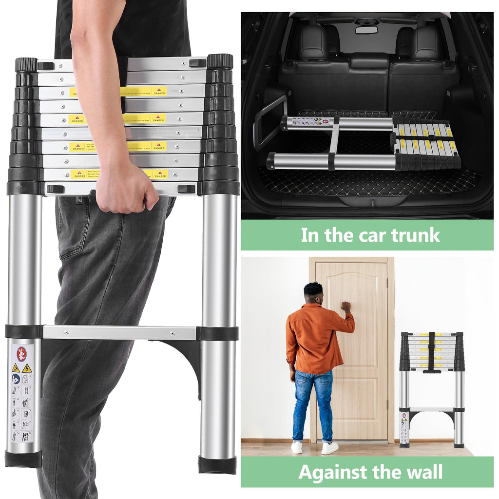 Telescoping Aluminum Ladder with Hooks A2718