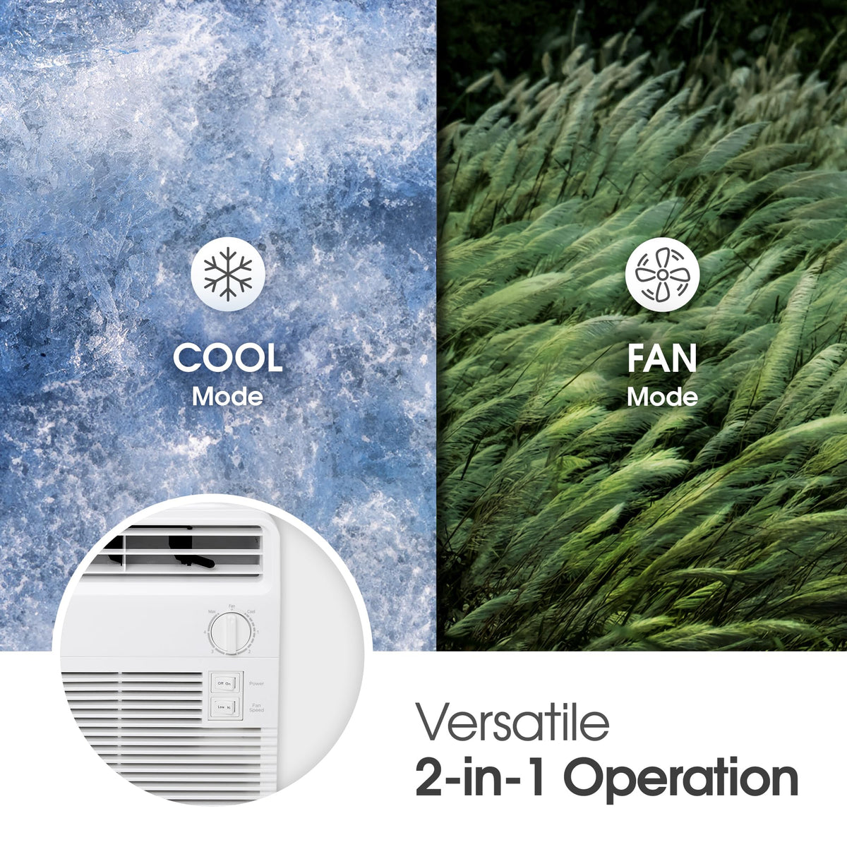 5000 BTU White Window Air Conditioner D477
