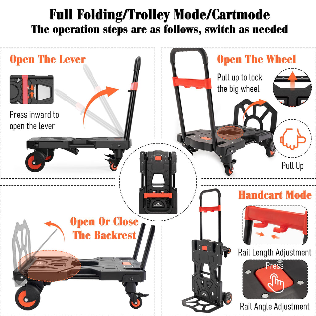 2-in-1 Folding Hand Truck Dolly W5198