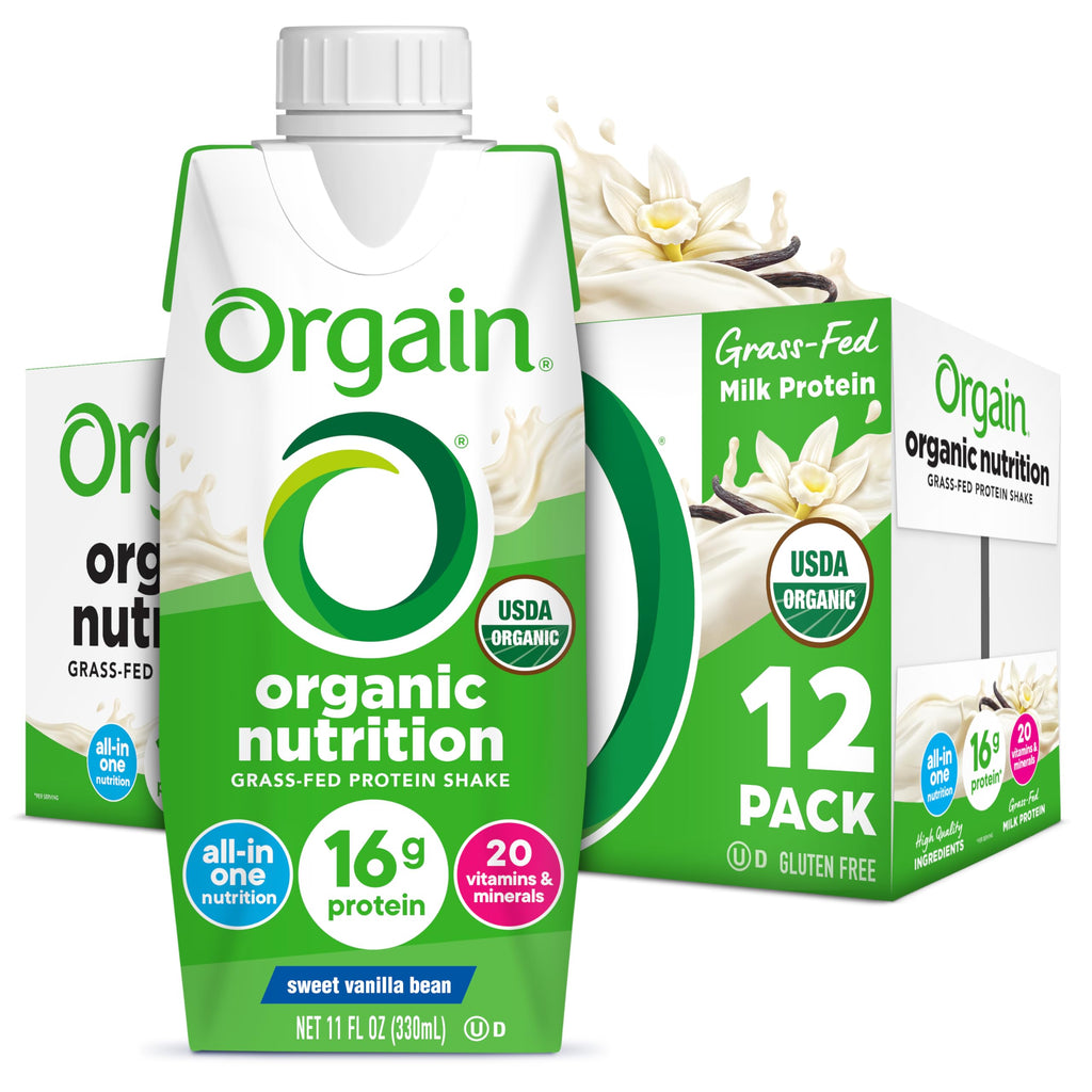 Organic Grass Fed 16g Protein Shake, Vanilla, 11oz, 12pk T170