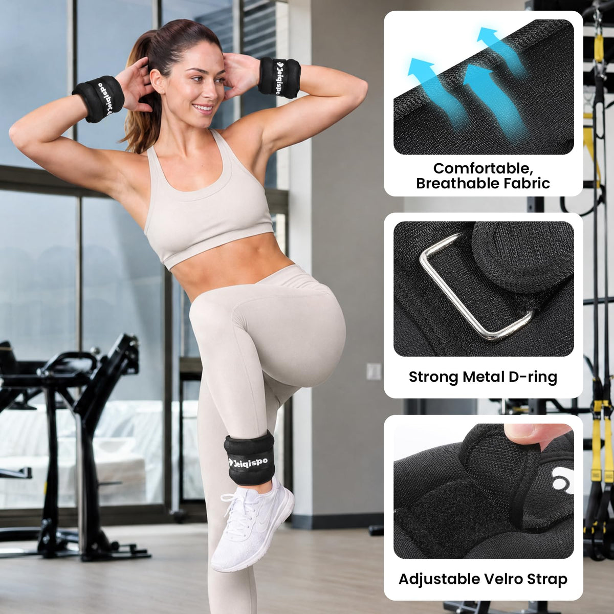 Ankle Weights 1 Pair with Adjustable Straps Z493