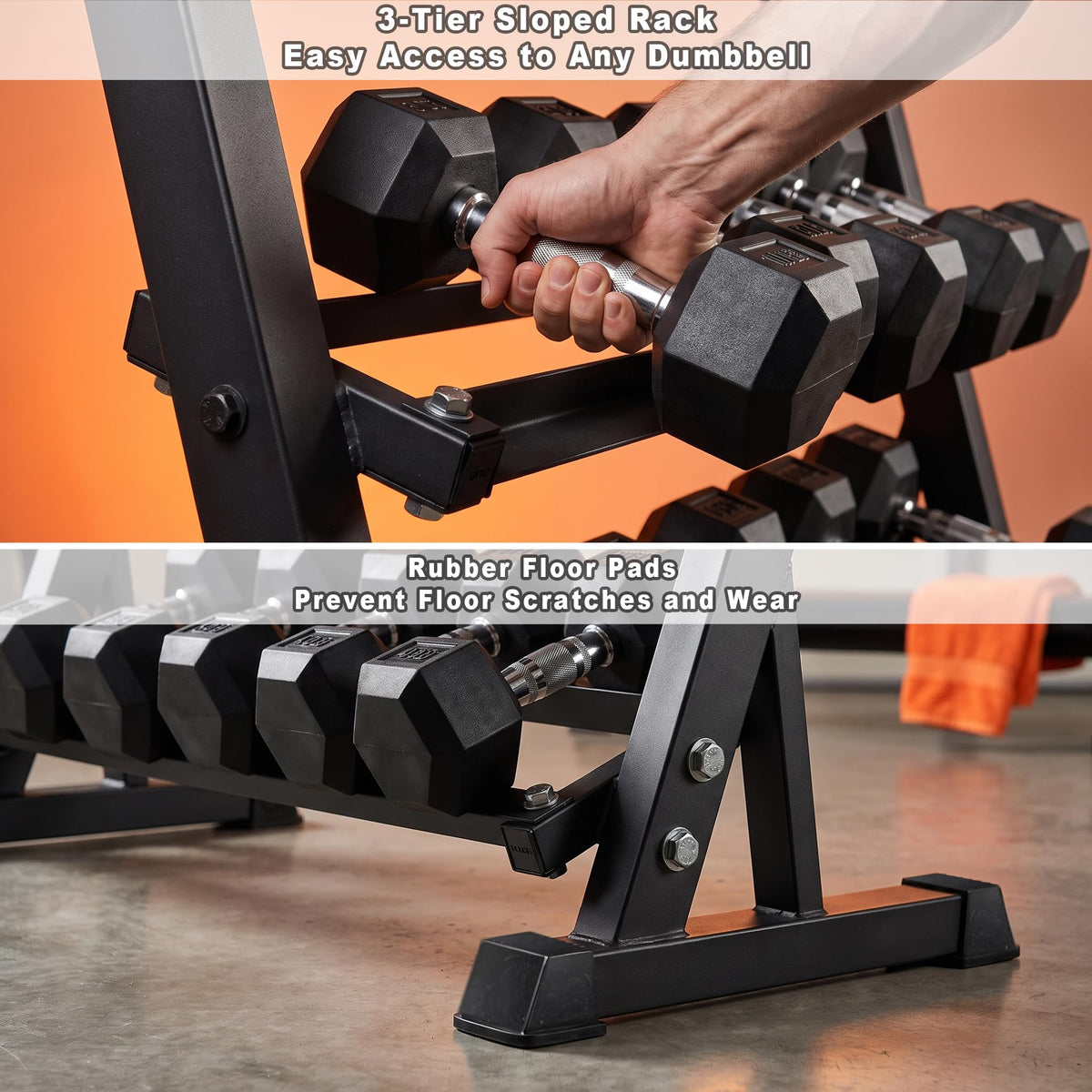 Dumbbell Set with Rack S7057