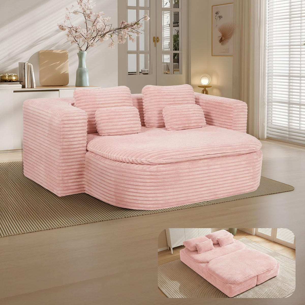 75'' Folding Sleeper Sofa Bed E2434