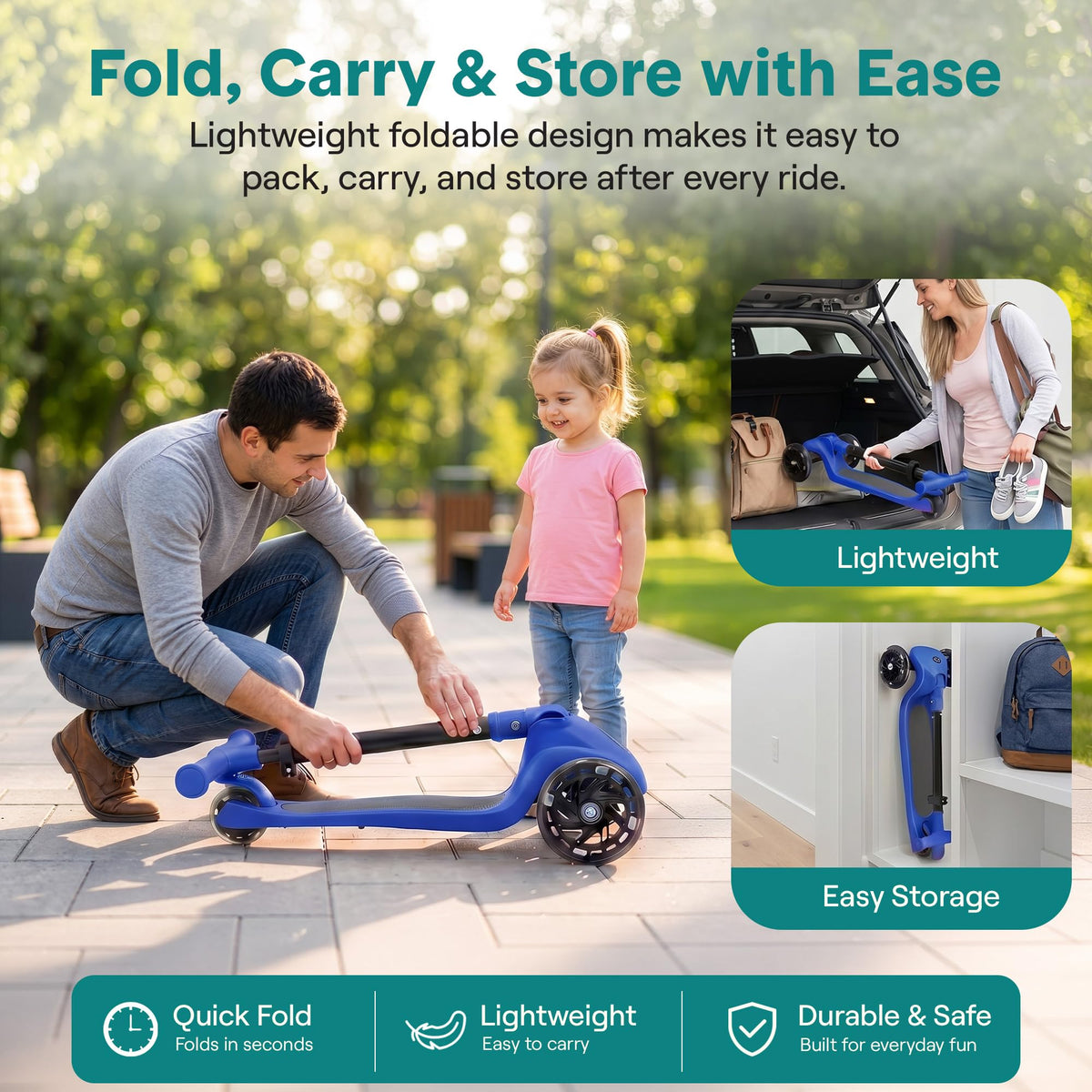 3-Wheel Toddler Scooter with LED Wheels P667