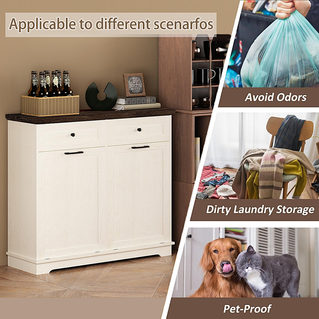 20 Gallon Double Tilt-Out Trash Cabinet L751