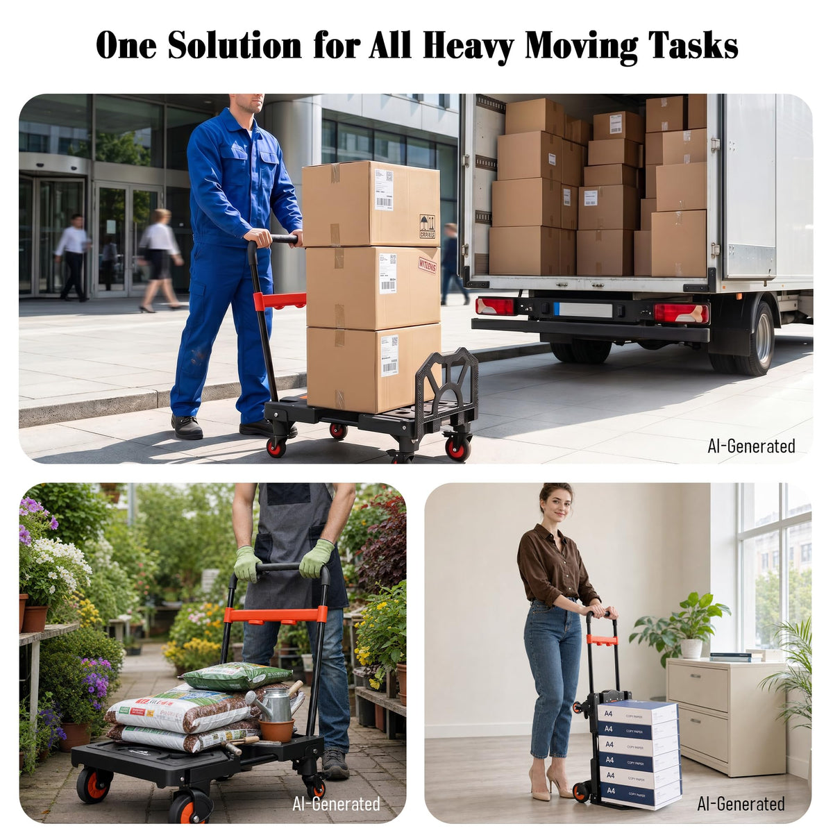 2-in-1 Folding Hand Truck Dolly W5198