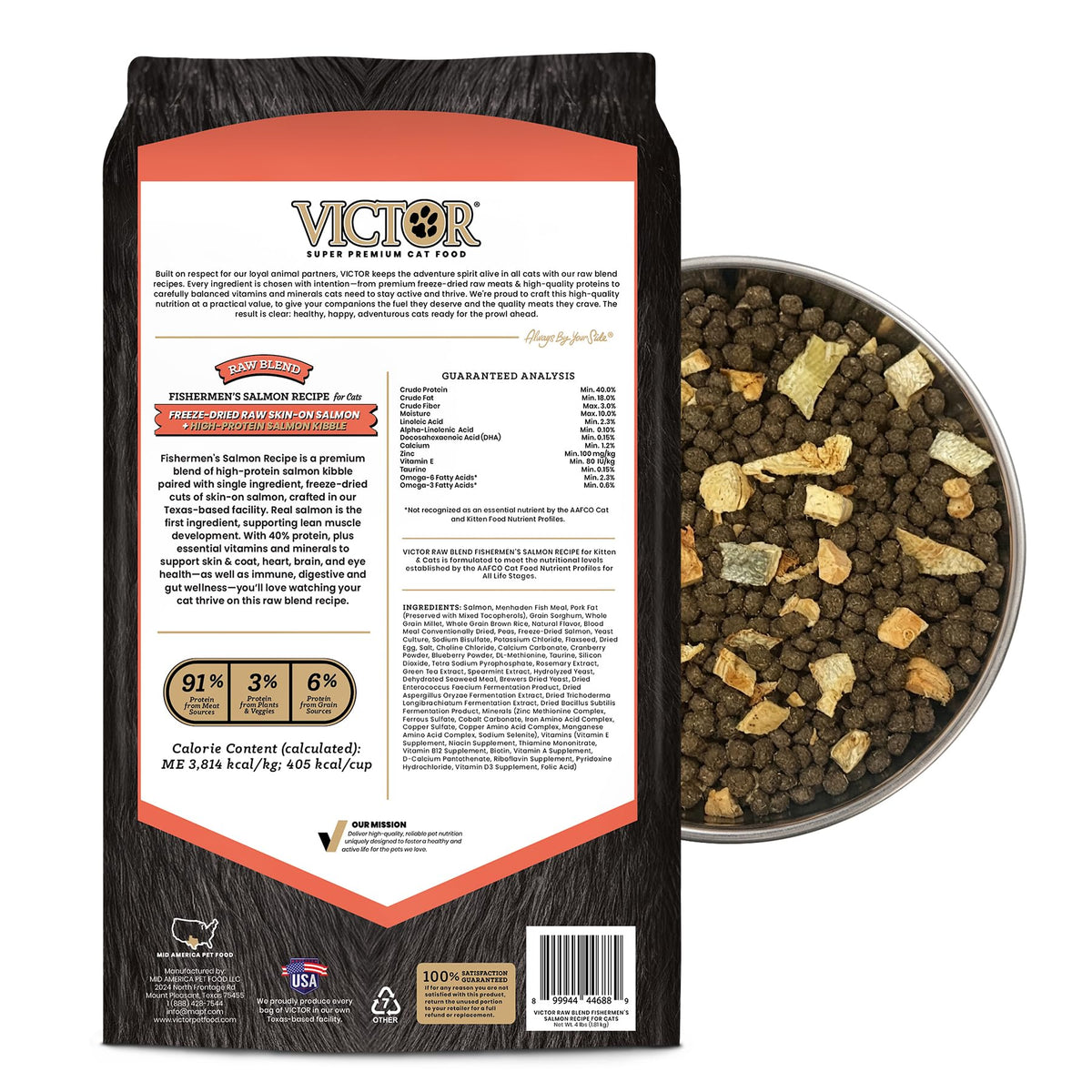 Salmon Freeze-Dried Dry Cat Food 4 lb J7142