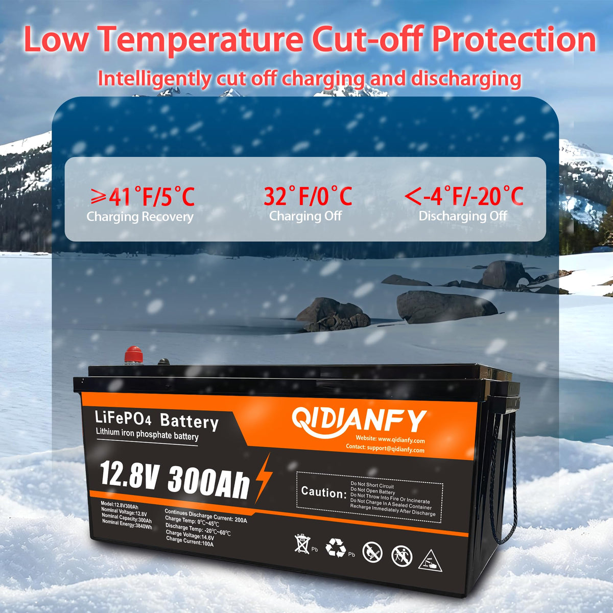 12V 300Ah Lithium LiFePO4 Battery O521012