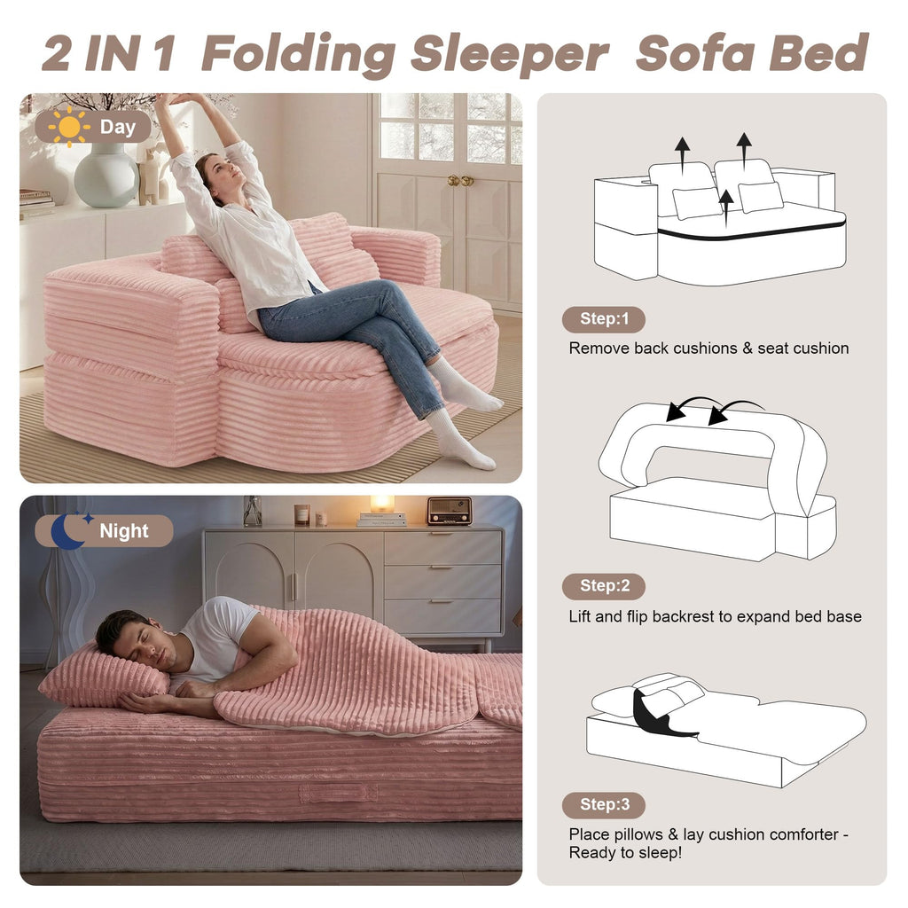 75'' Folding Sleeper Sofa Bed E2434
