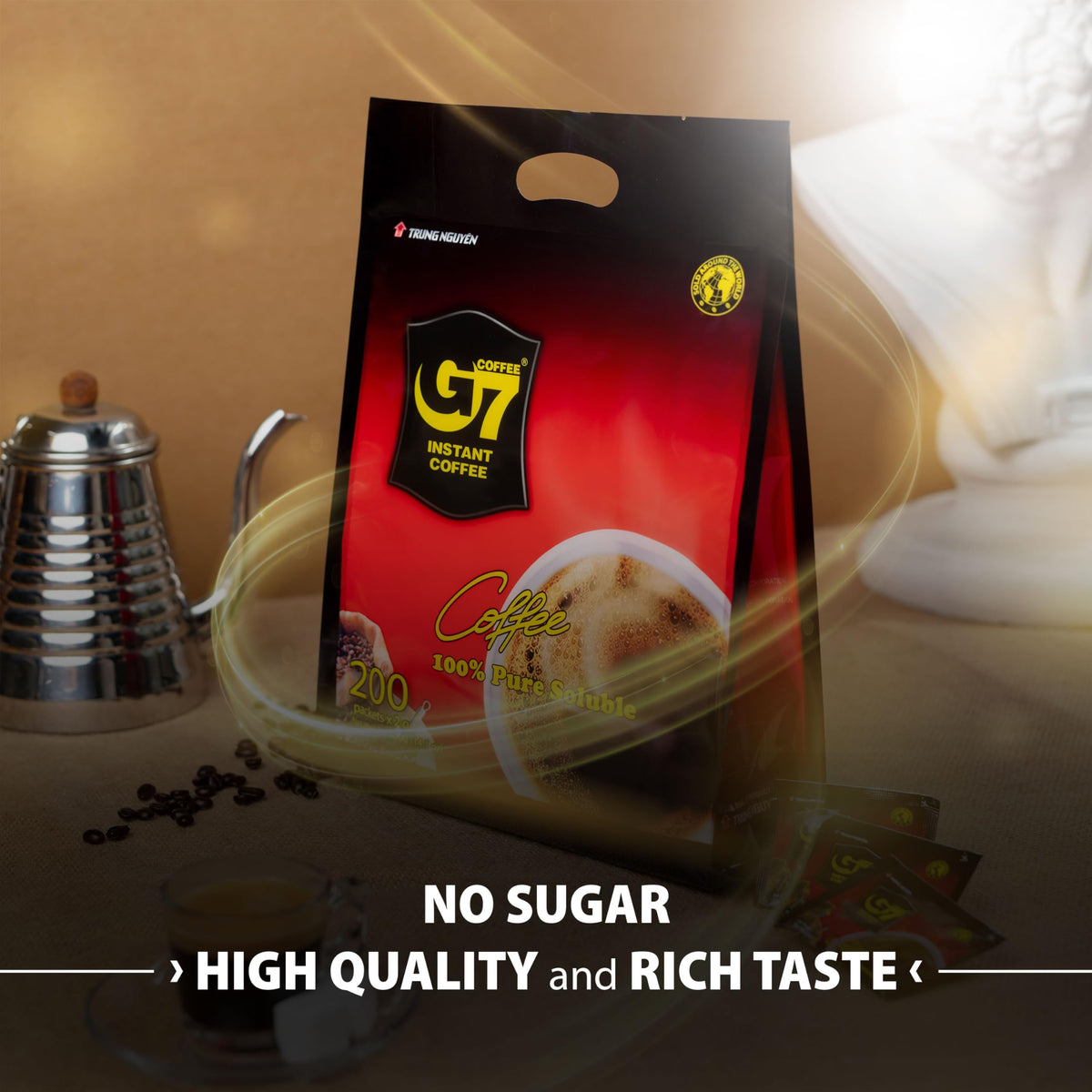 Pure Black and Cappucino Hazelnut Instant Coffee V275