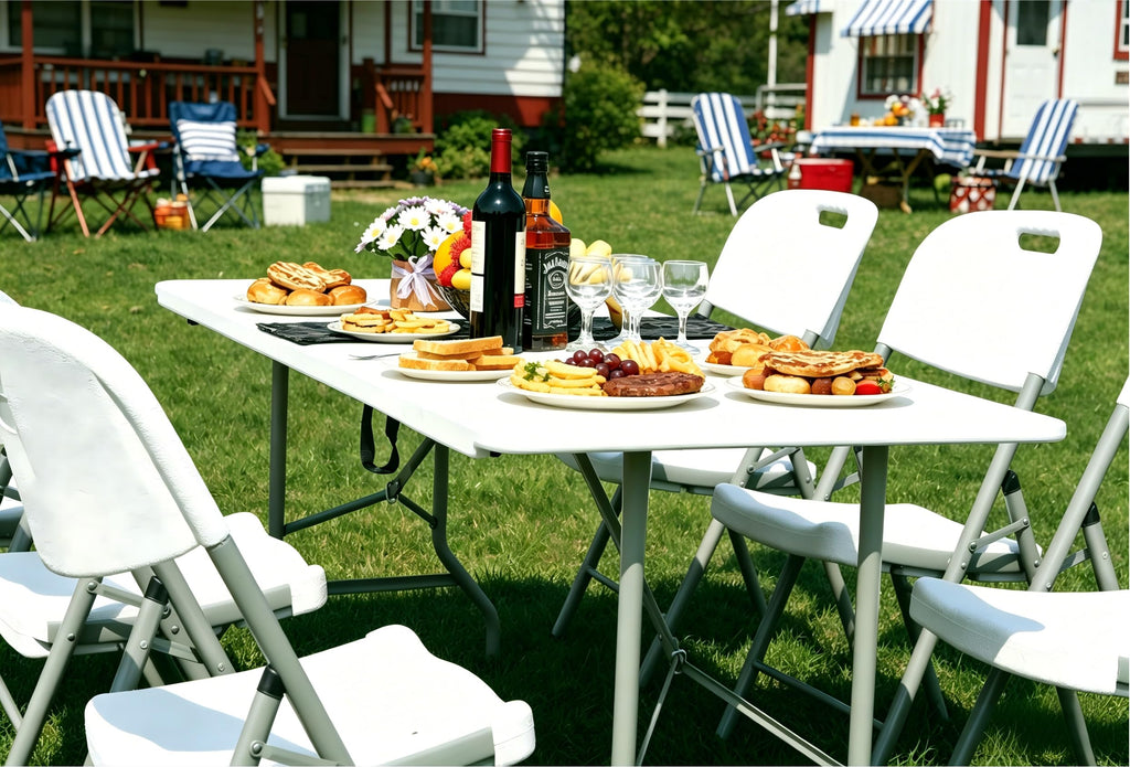 6ft Heavy Duty Foldable Plastic Folding Table I330