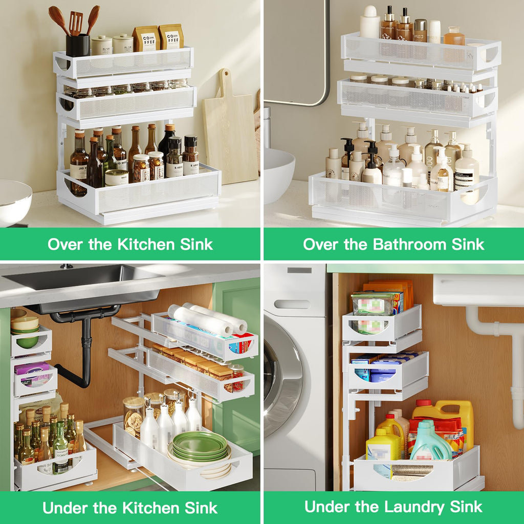2-Pack 3-Tier Pull Out Under Sink Organizer Q18814