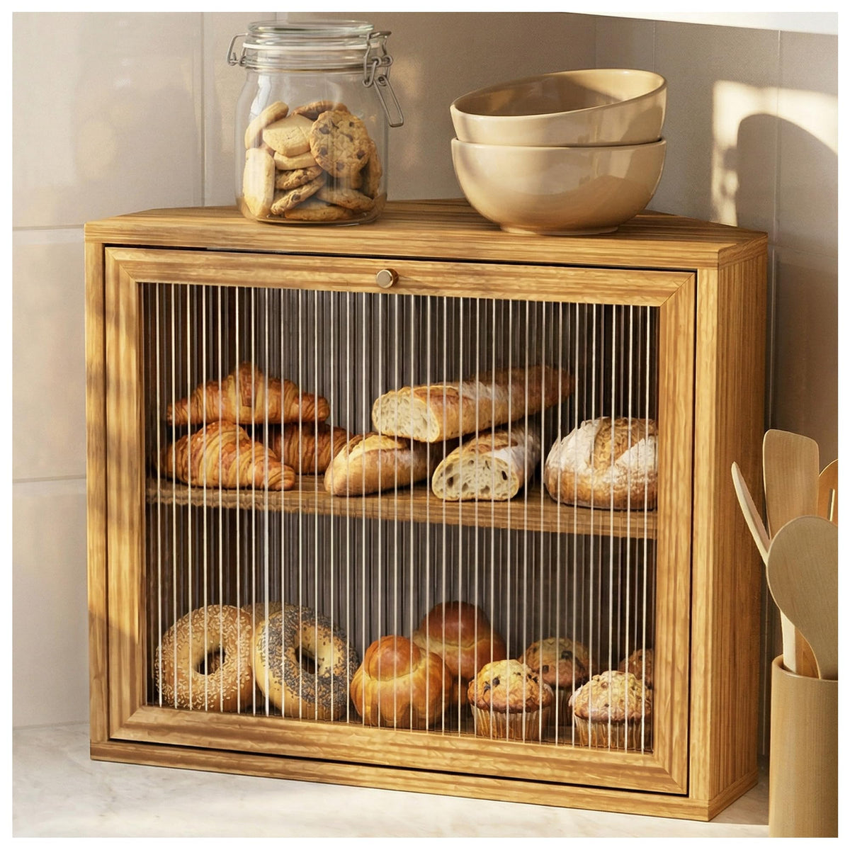 Double Layer Bread Box Y976
