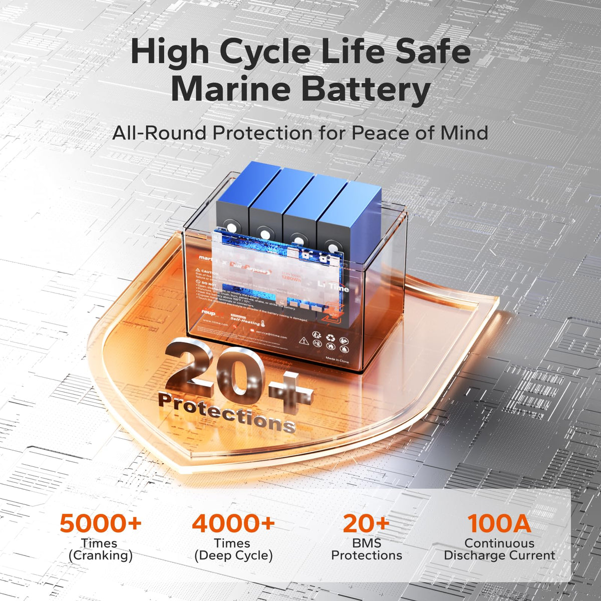 12V 100Ah LiFePO4 Battery Z80094