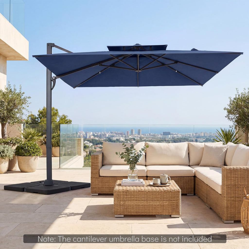 10 FT Navy Blue Cantilever Patio Umbrella F38063