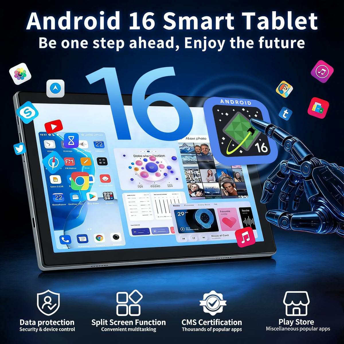10 Inch Android 16 Tablet 32GB RAM 128GB ROM Y819727