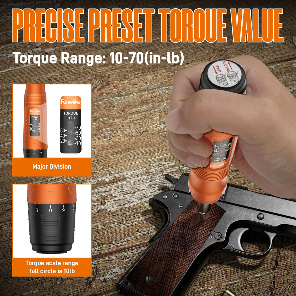 Torque Screwdriver Set, 10-70 In-lb, 1/4” Drive with Audible Click I830427