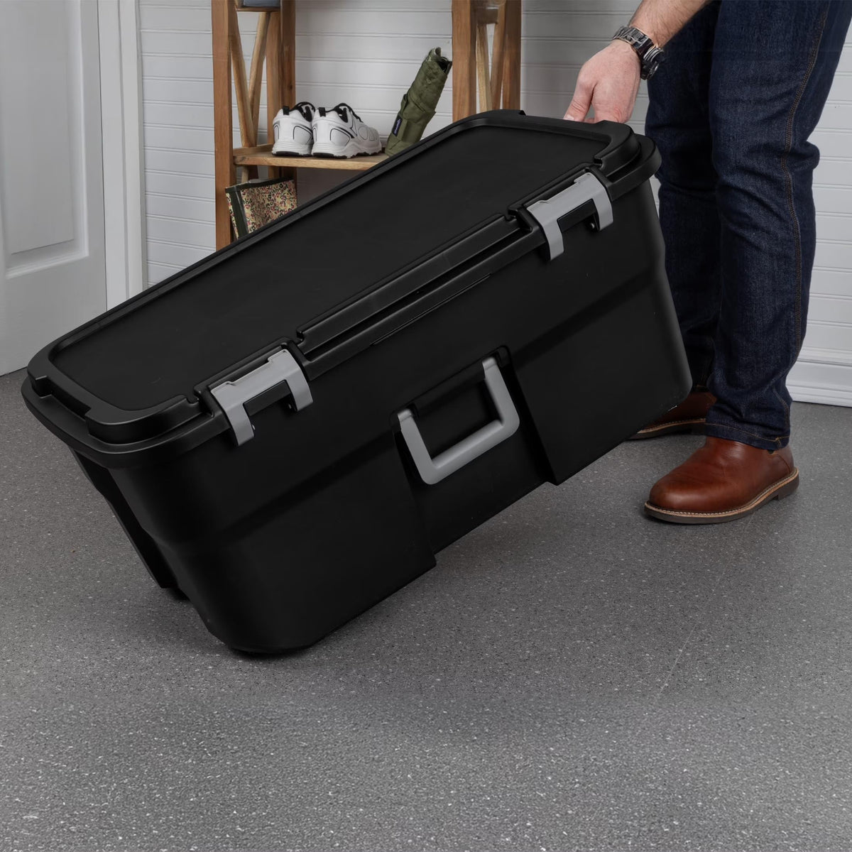 22 Gallon Black Wheeled Storage Trunk M87233