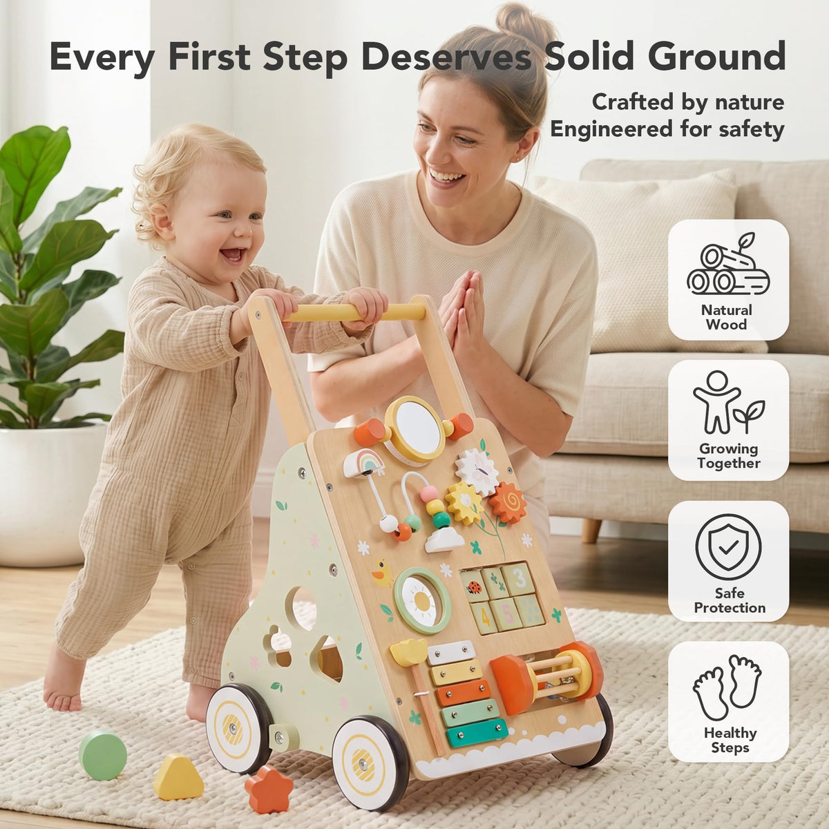Wooden Baby Push Walker T34942