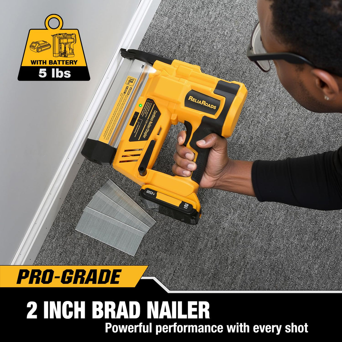 2-in-1 18GA Cordless Brad Nailer Stapler A543