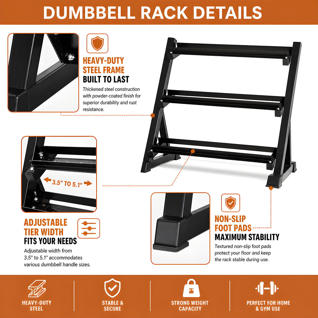 Dumbbell Set with Rack S7057