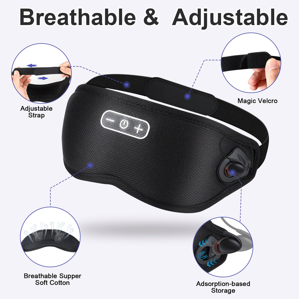 Wireless Bluetooth Sleep Headphones and Blackout Sleep Mask T841835