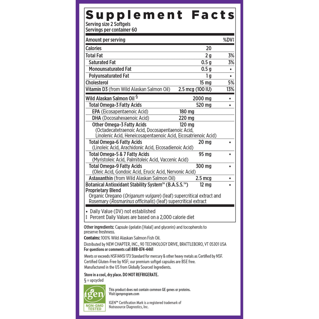 Wild Alaskan Salmon Oil 120 Softgels C501856