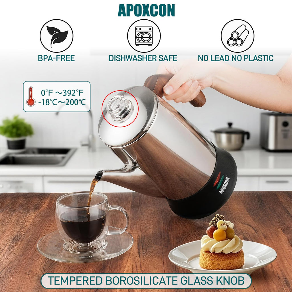 Electric Stainless Steel Coffee Percolator 8 Cup F584637