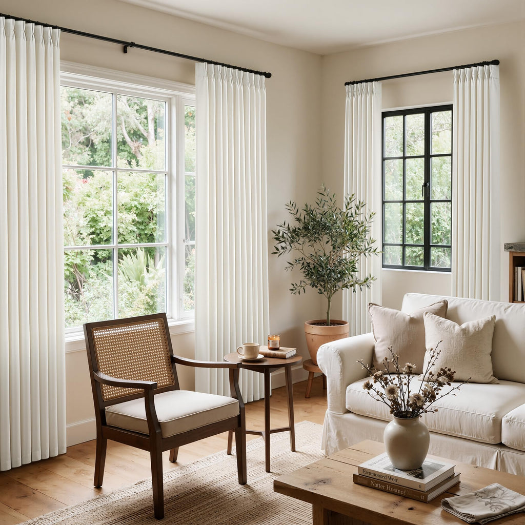 70 Inch Pinch Pleated Semi Sheer Curtains Q5660
