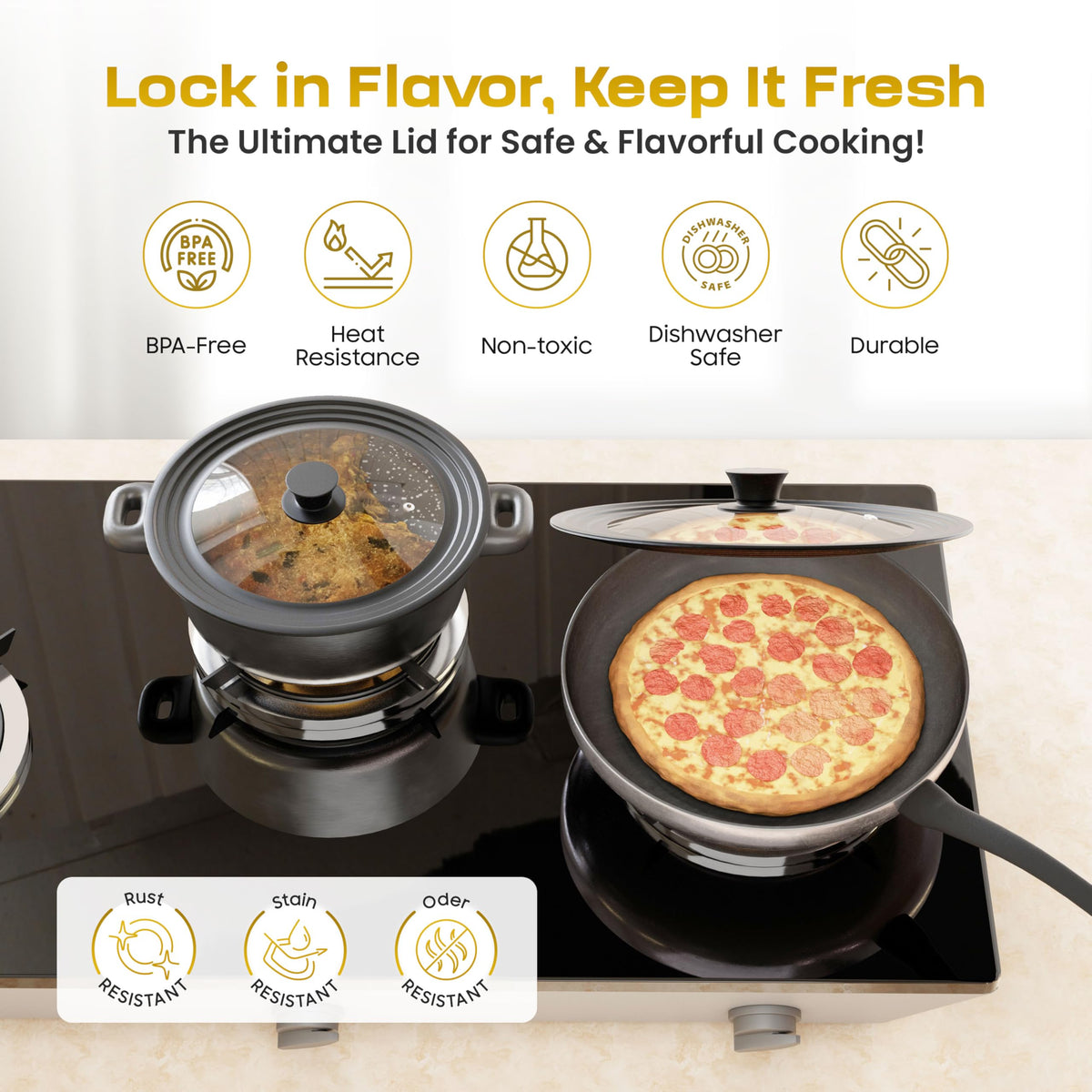 Universal Lid for Pots, Pans & Skillets, 7.5-11.5" C3668
