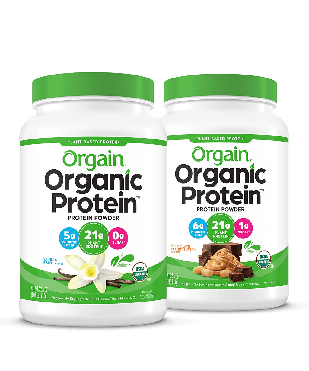 Organic Vegan Protein Powder Chocolate Peanut Butter and Vanilla Bean 4.06 Lbs S663235