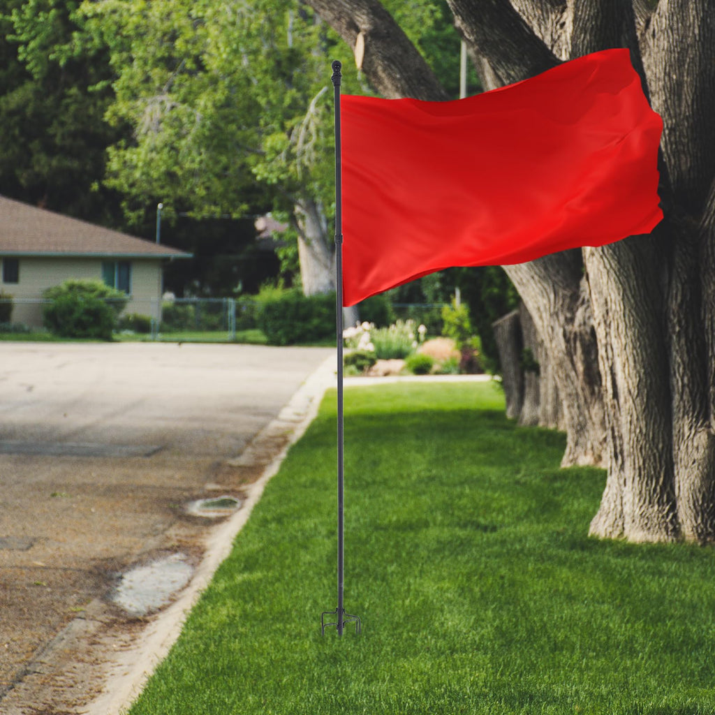 Stainless Steel In Ground Flag Pole with 5 Prongs Base B139