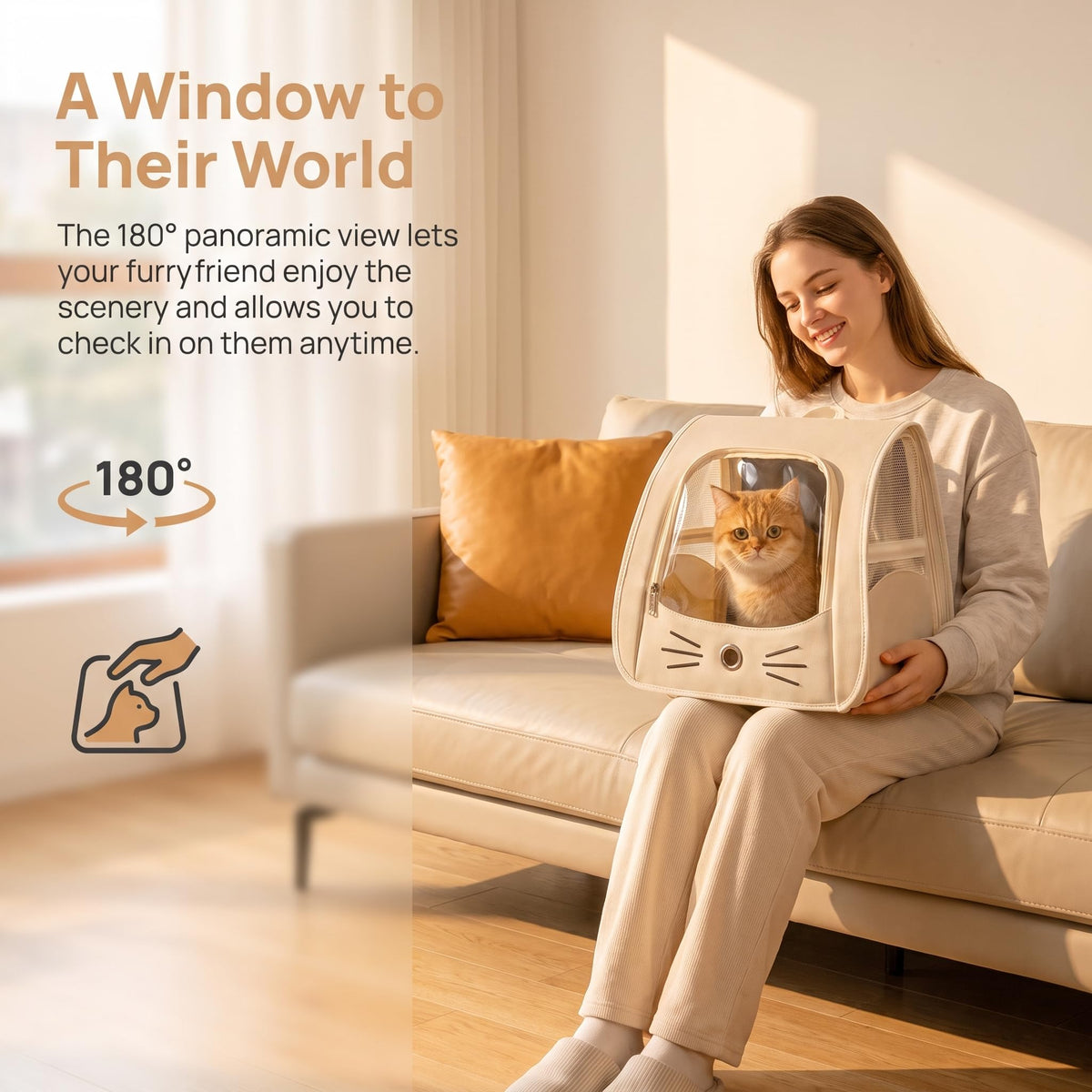 Cat Carrier Backpack, 13.8 Inches L298727