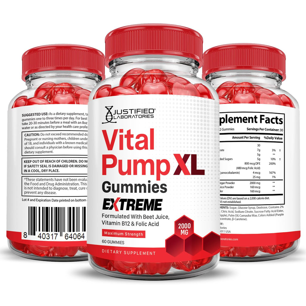 2000MG Beet Juice ACV Pomegranate B12 Vegan Non GMO Gummies H342