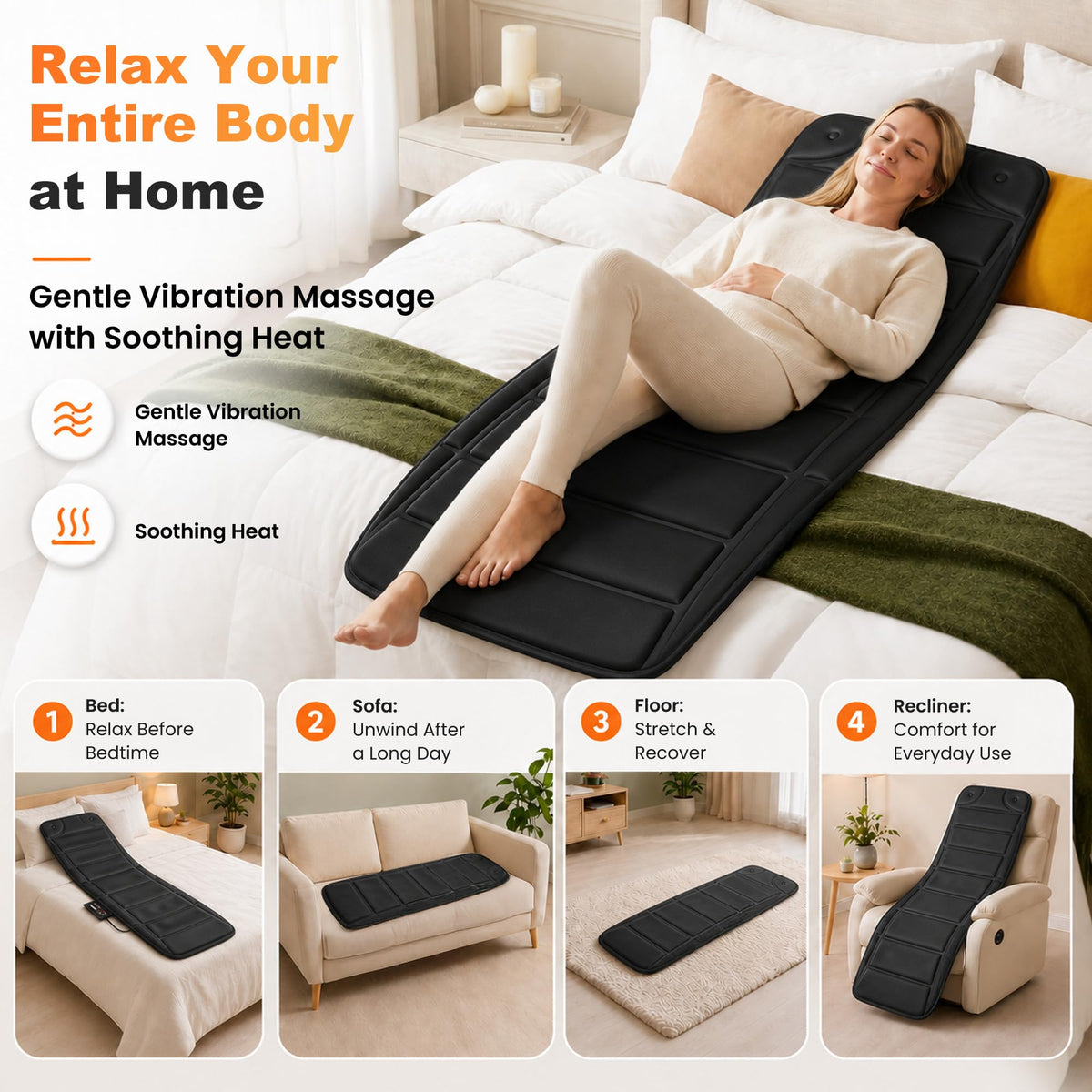 Full Body Massage Mat with Heat I9258