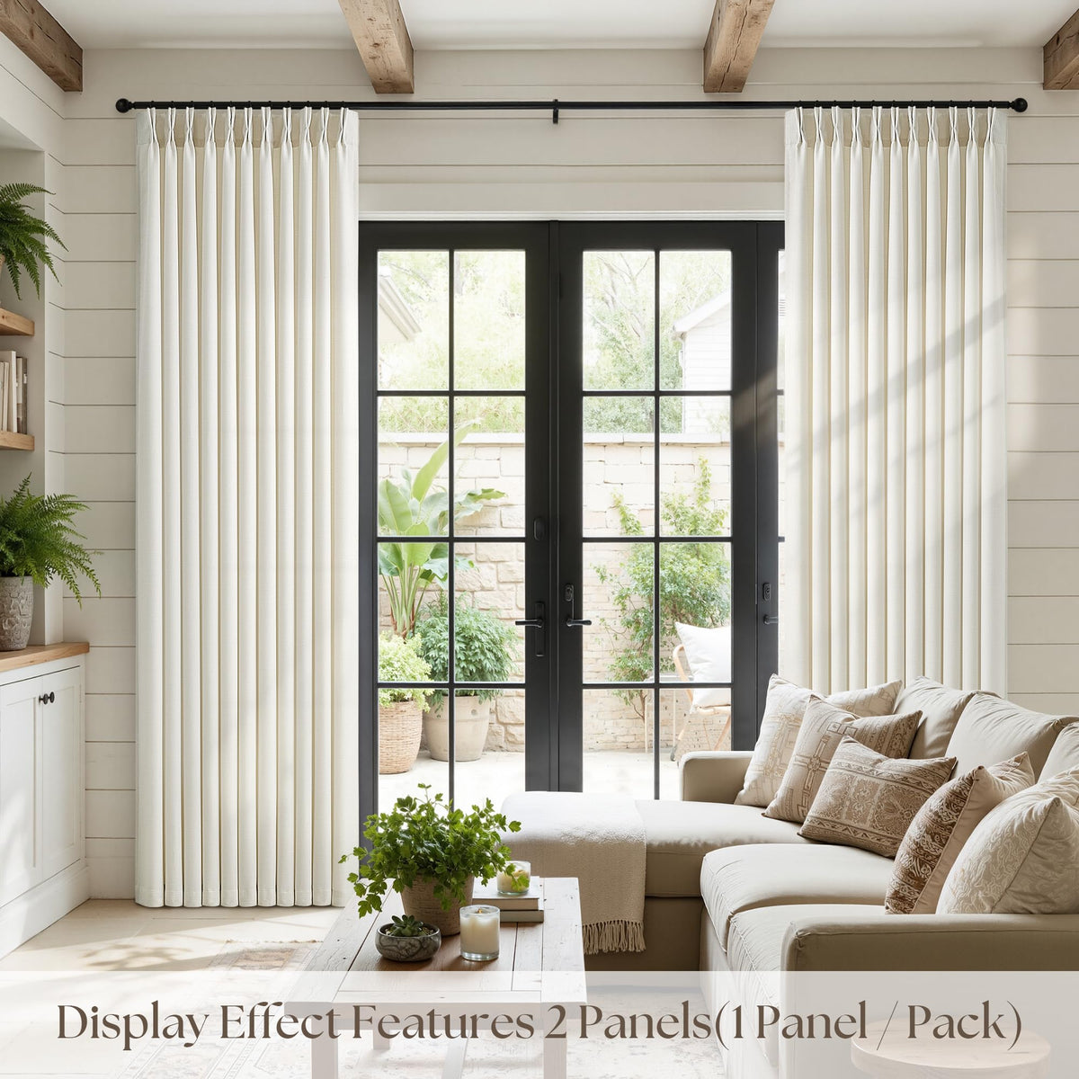 70 Inch Pinch Pleated Semi Sheer Curtains Q5660