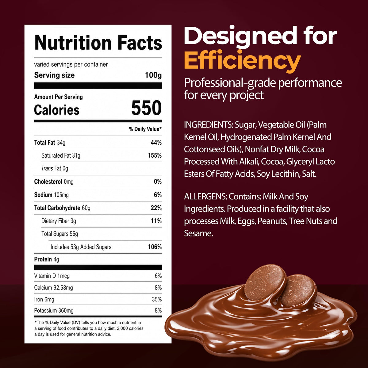 Milk Chocolate Melting Wafers 5lb L21185