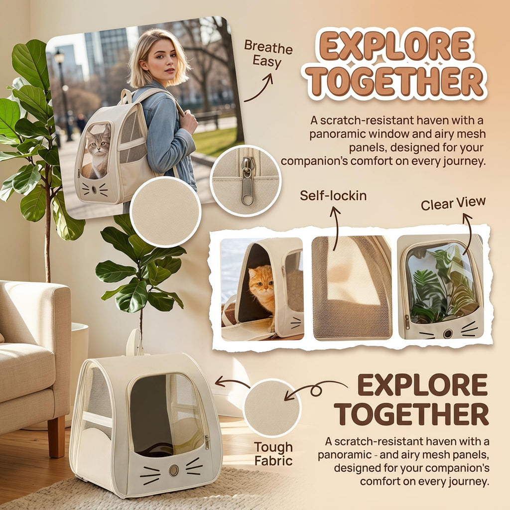 Cat Carrier Backpack, 13.8 Inches L298727