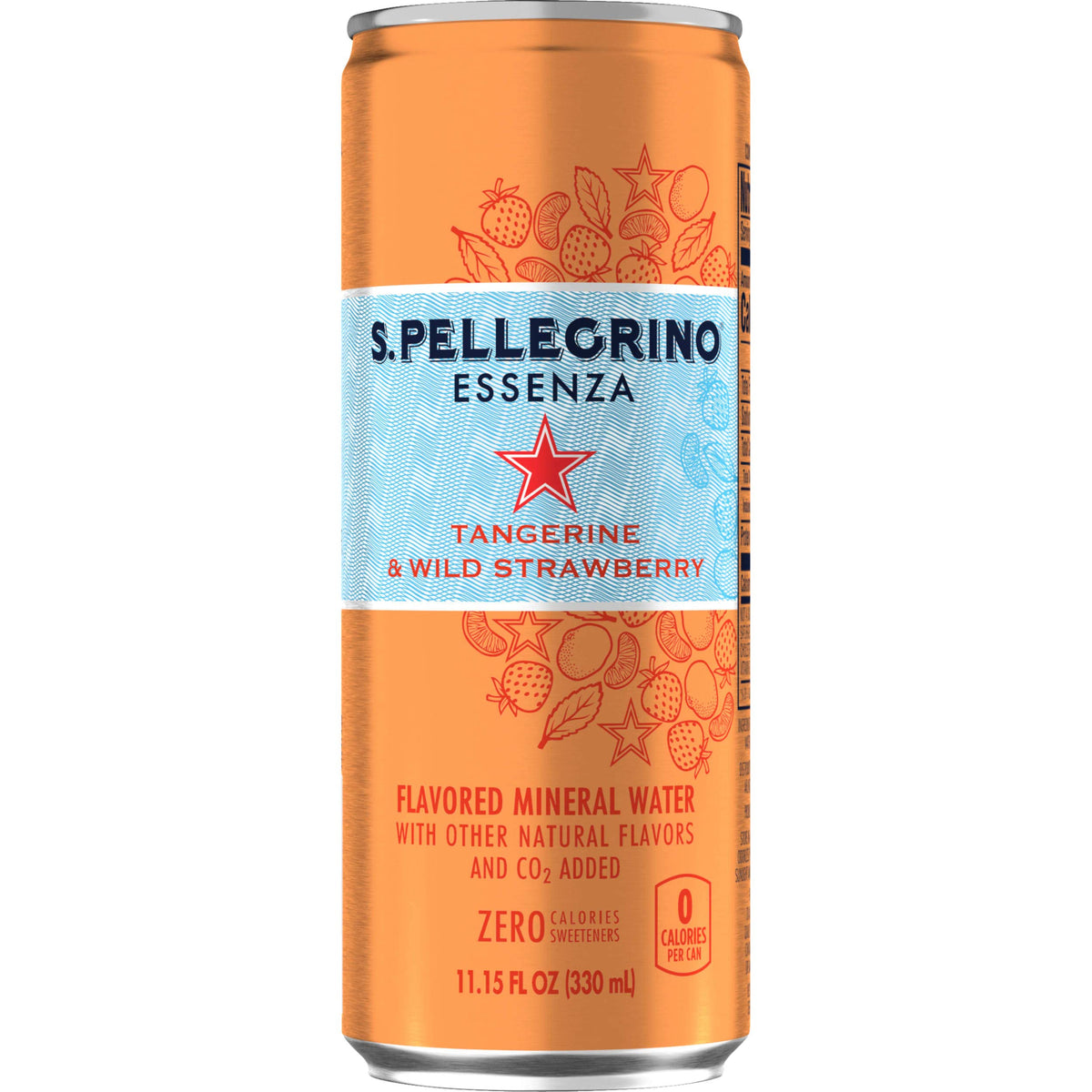Tangerine & Wild Strawberry Sparkling Water 11.15 Fl Oz (Pack of 8) B6371