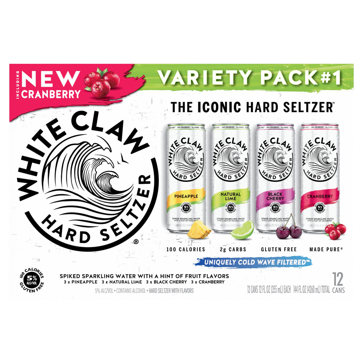 Hard Seltzer Variety Pack 12pk 12 Fl Oz Cans Y3077