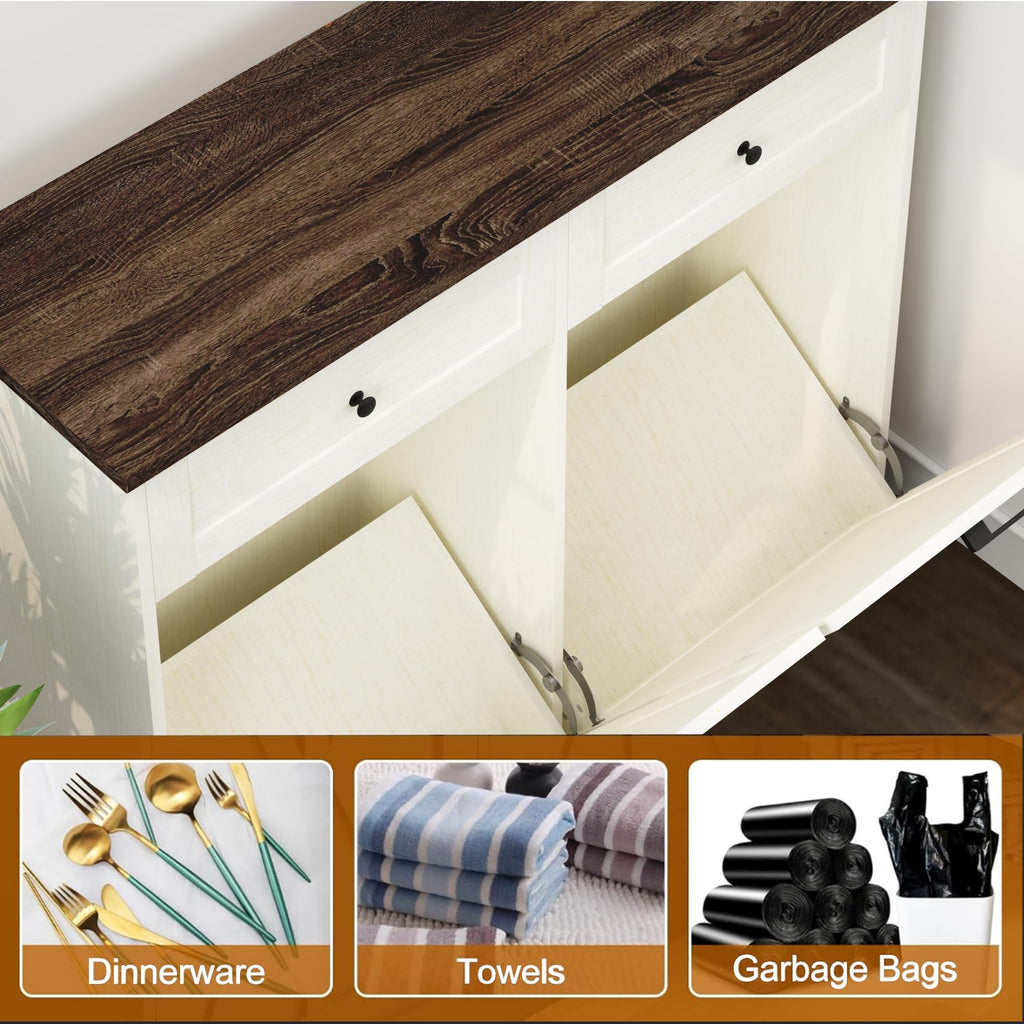 20 Gallon Double Tilt-Out Trash Cabinet L751