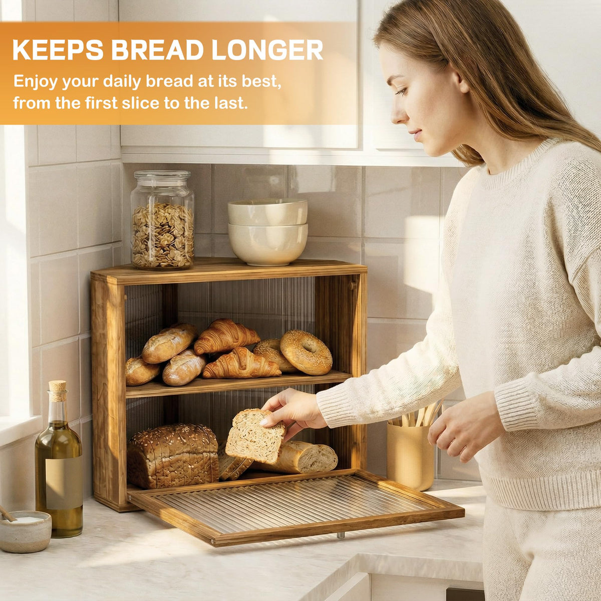 Double Layer Bread Box Y976